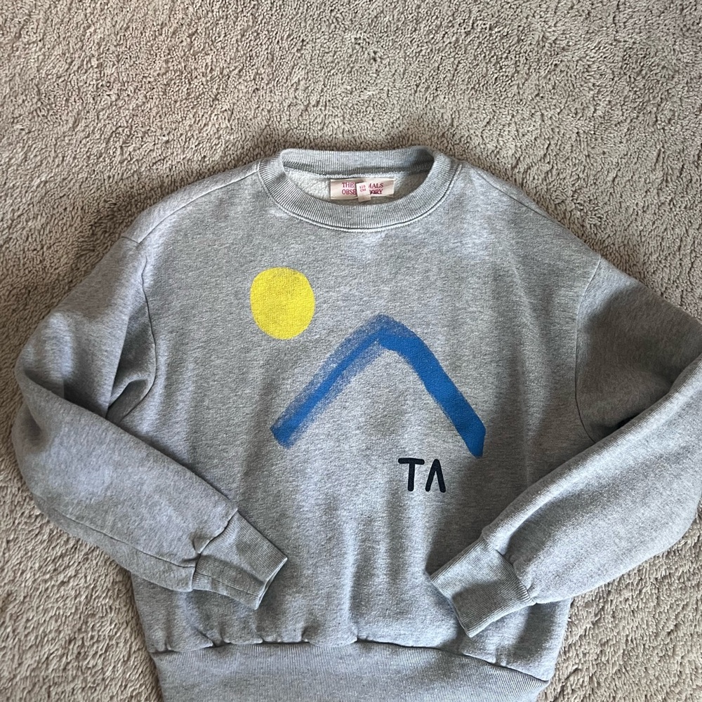 Gray Graphic Kids Crewneck by TA
